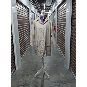 Vintage Towne from London Fog Size 14R Tan Long Trench Coat